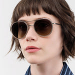 Salt Optics Accessories Sunglasses Desna Sunglasses Traditional Silver/Taupe
