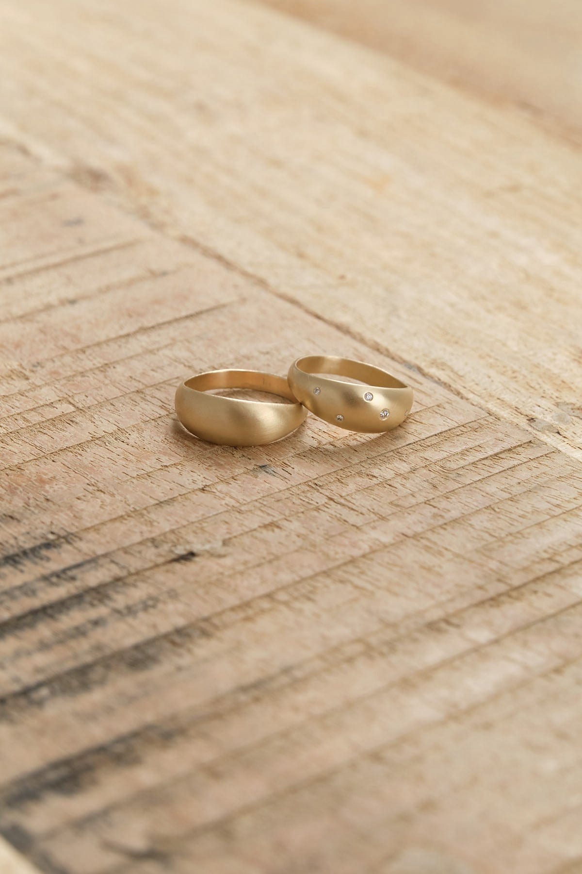 Sarah McGuire Jewelry Rings 10KY Gold Short Sleeve Ring with Diamonds