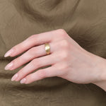 Sarah McGuire 10KY Gold Smooth Short Sleeve Ring