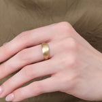 10KY Gold Smooth Short Sleeve Ring by Sarah McGuire Designer