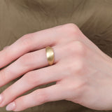 10KY Gold Smooth Short Sleeve Ring by Sarah McGuire Designer