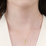 Sarah McGuire 18KY Gold Radiant Necklace with Montana Sapphire