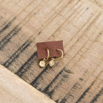 Sarah McGuire Kelp Charm Hoops in Gold