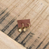 Sarah McGuire Kelp Charm Hoops in Gold