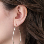 Sarah McGuire Large Anjou Hoops in Silver