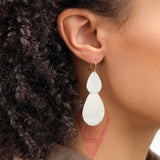 Parchment Teardrop Waterfall Earrings by Sarah McGuire by Sterling Silver