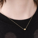 Gold and Diamond Pave Faceted Bead Necklace by Designer Sarah McGuire