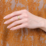 Sarah McGuire 10KY Gold Short Sleeve Ring with Diamonds