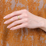 Sarah McGuire 10KY Gold Short Sleeve Ring with Diamonds