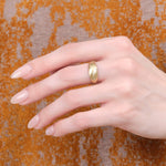 Sarah McGuire 10KY Gold Short Sleeve Ring with Diamonds