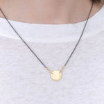 Small Paper Moon Necklace in Gold by Designer Brand Sarah McGuire