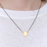 Small Paper Moon Necklace in Gold by Designer Brand Sarah McGuire