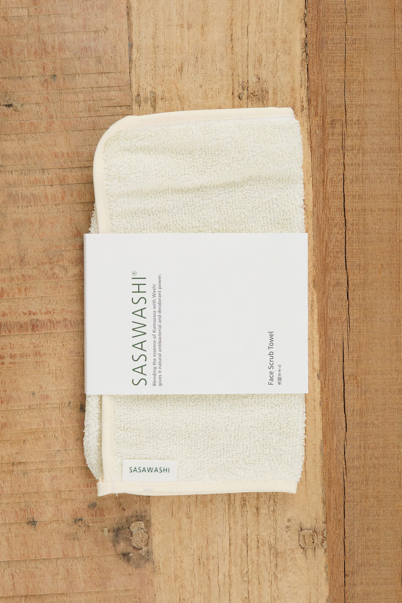 Sasawashi Home Bath Towels Sasawashi Face Scrub Towel Natural / 8" L X 7" W