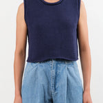 Shaina Mote Apparel Womens Sweaters Brisa Top in Dark Iris