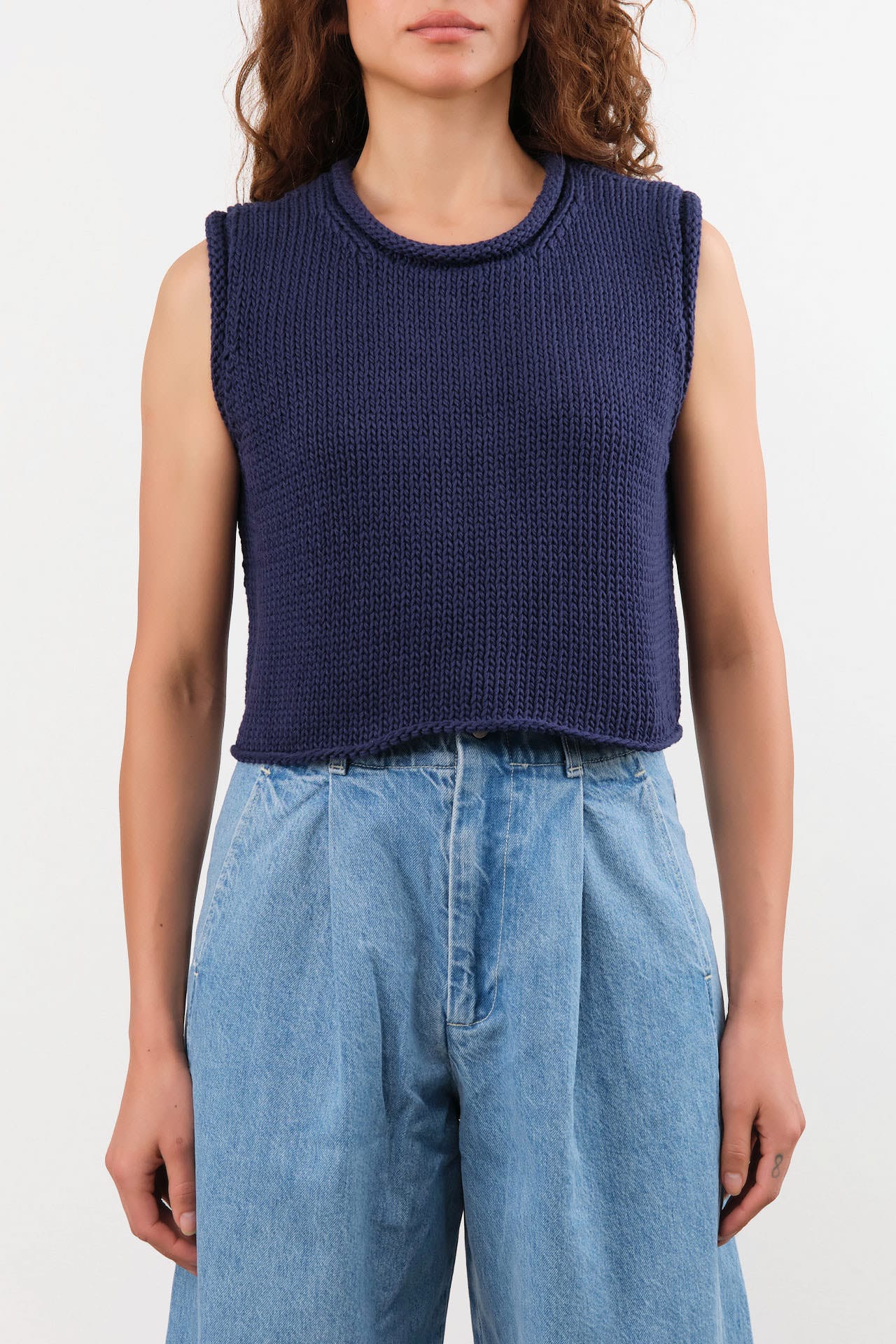 Shaina Mote Apparel Womens Sweaters Brisa Top in Dark Iris