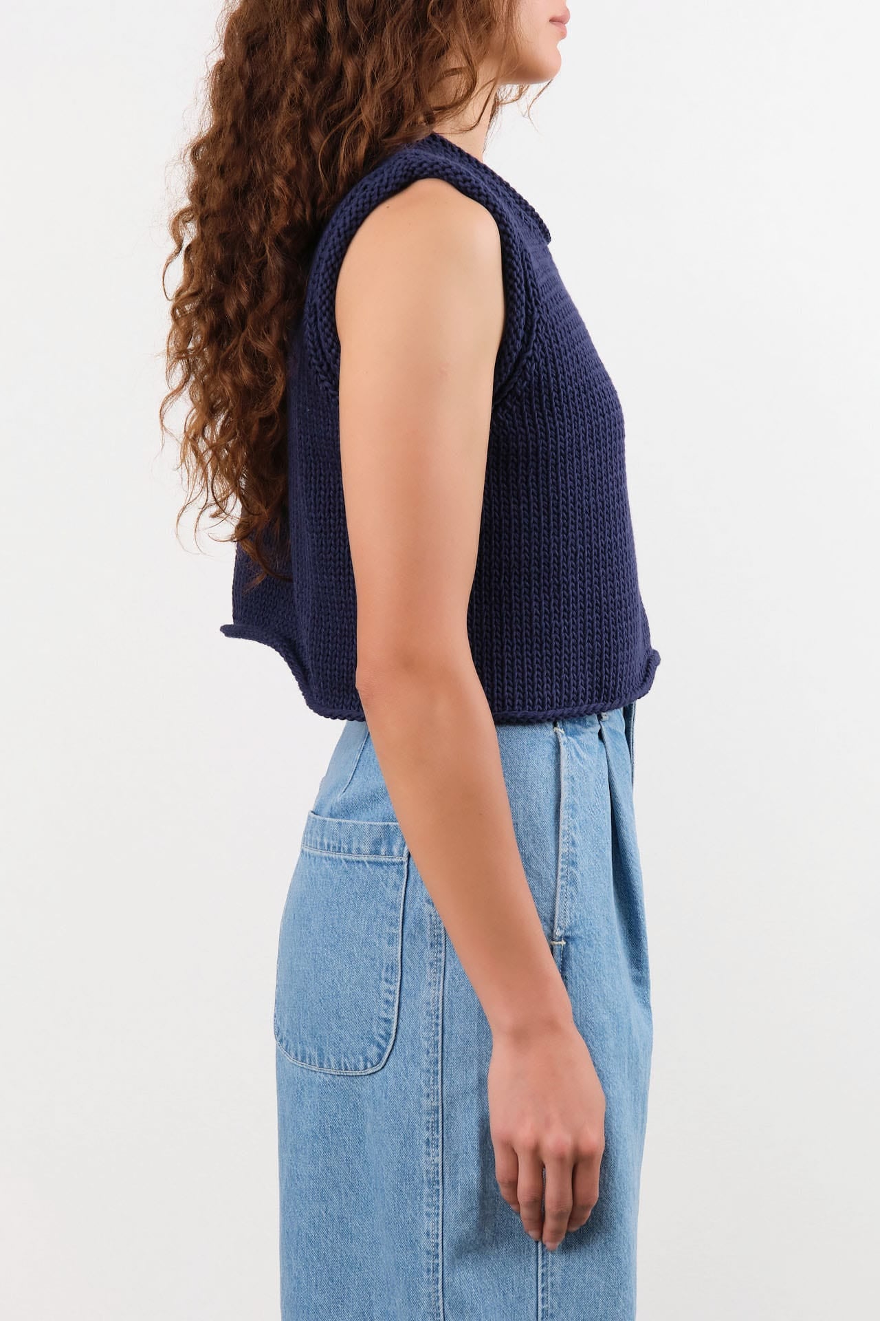 Shaina Mote Apparel Womens Sweaters Brisa Top in Dark Iris