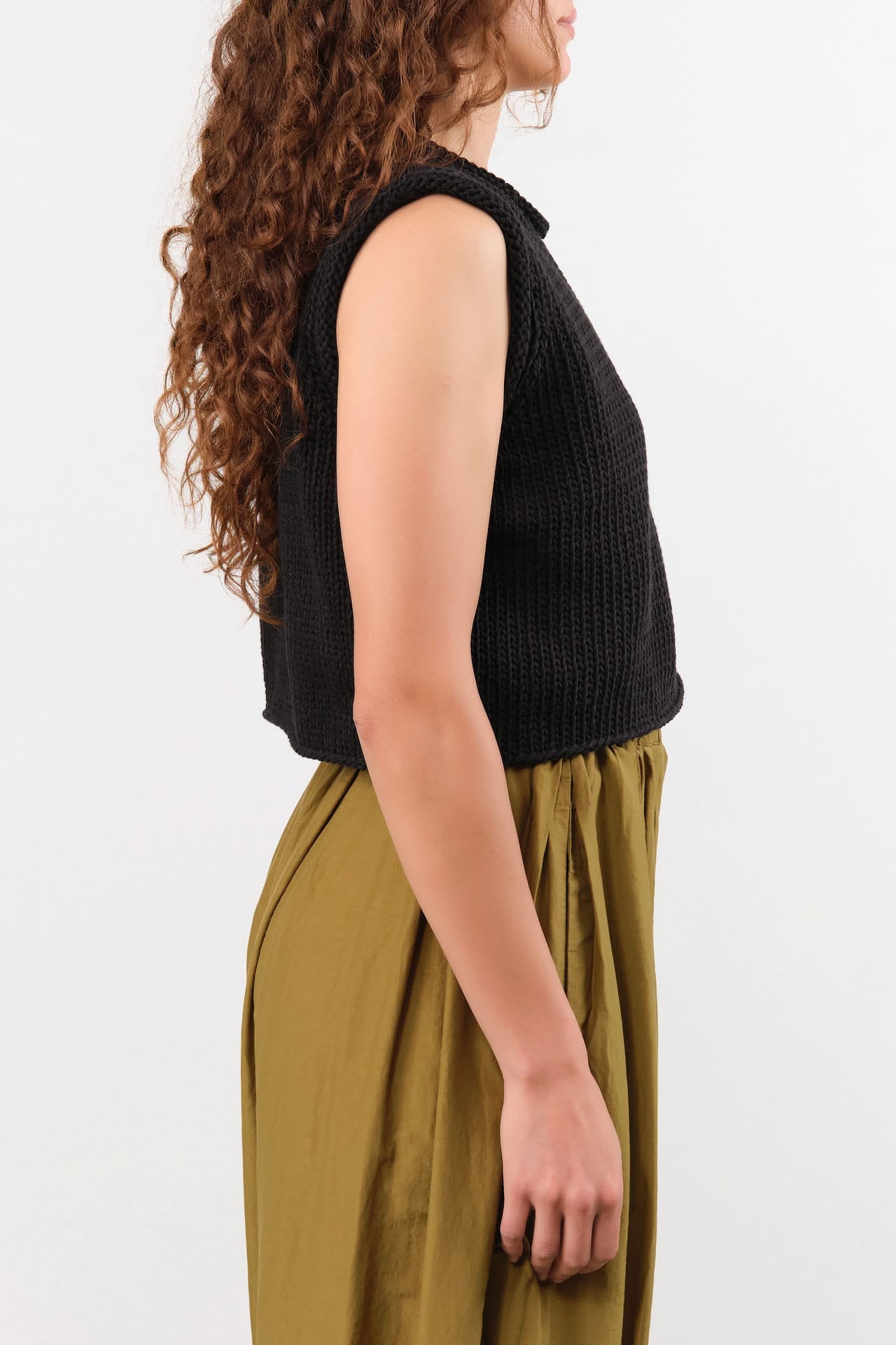 Shaina Mote Apparel Womens Sweaters Brisa Top in Onyx
