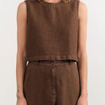 Shaina Mote Apparel Womens Blouses Cielo Top in Chocolate