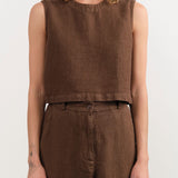Shaina Mote Apparel Womens Blouses Cielo Top in Chocolate
