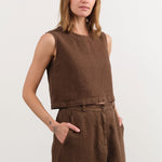 Shaina Mote Apparel Womens Blouses Cielo Top in Chocolate