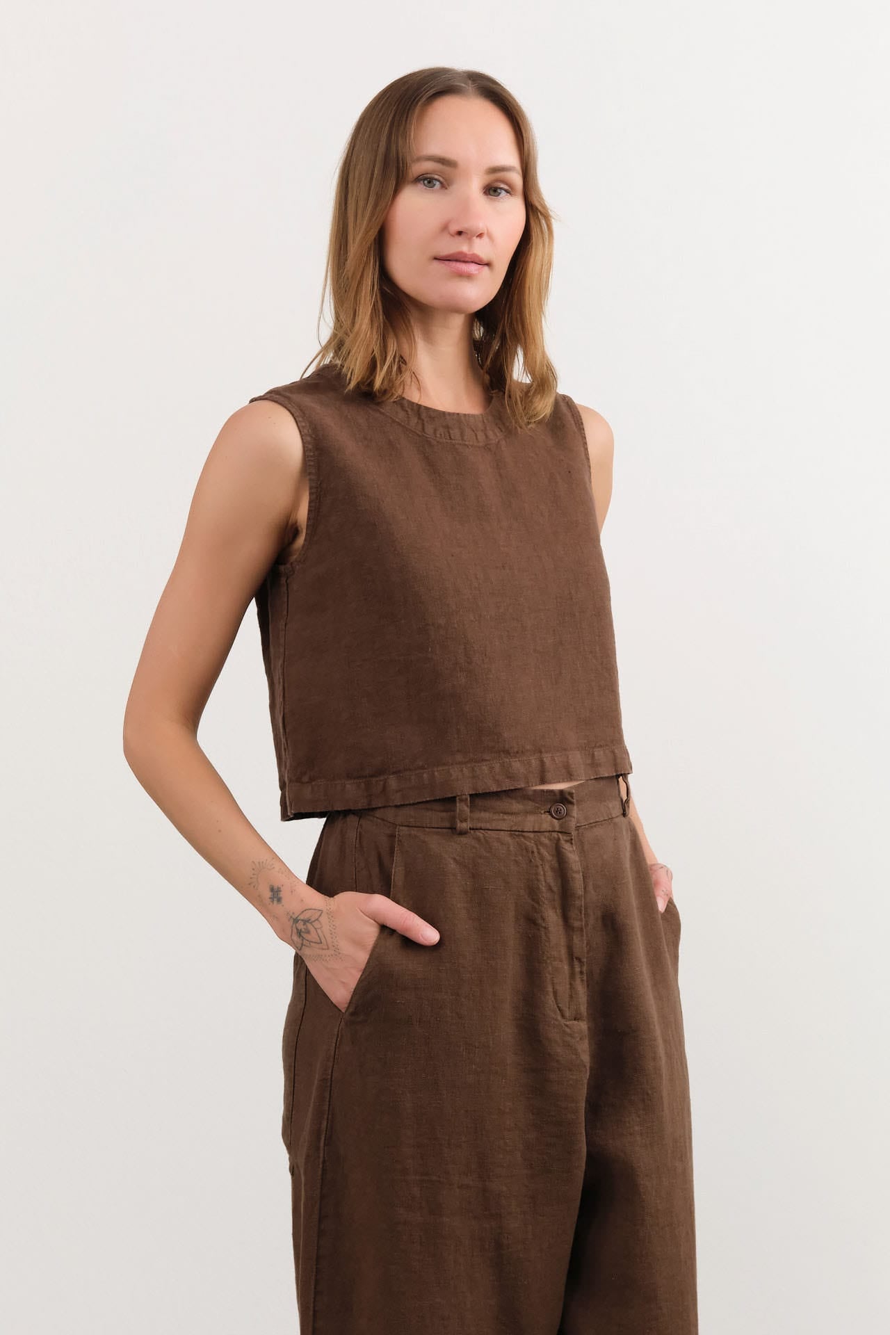Shaina Mote Apparel Womens Blouses Cielo Top in Chocolate