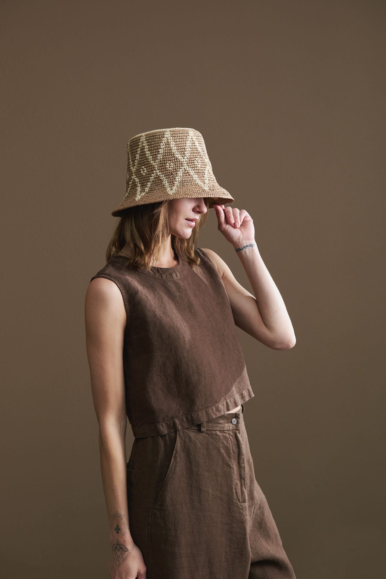 Women's summer wardrobe from Shaina Mote and hats from Greenpacha. 