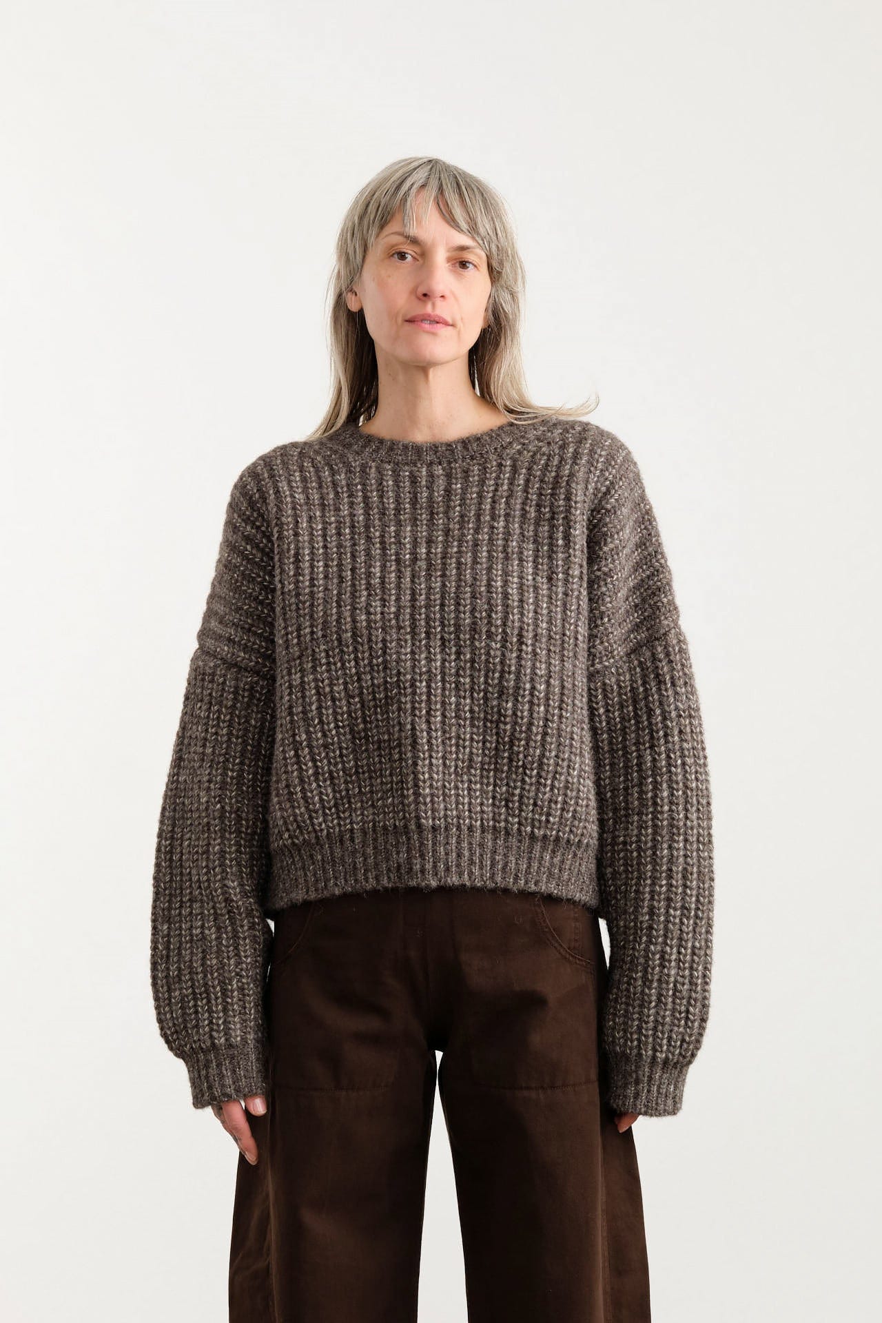 Shaina Mote Apparel Womens Sweaters Classic Crewneck Sweater in Dusk