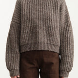 Shaina Mote Apparel Womens Sweaters Classic Crewneck Sweater in Dusk