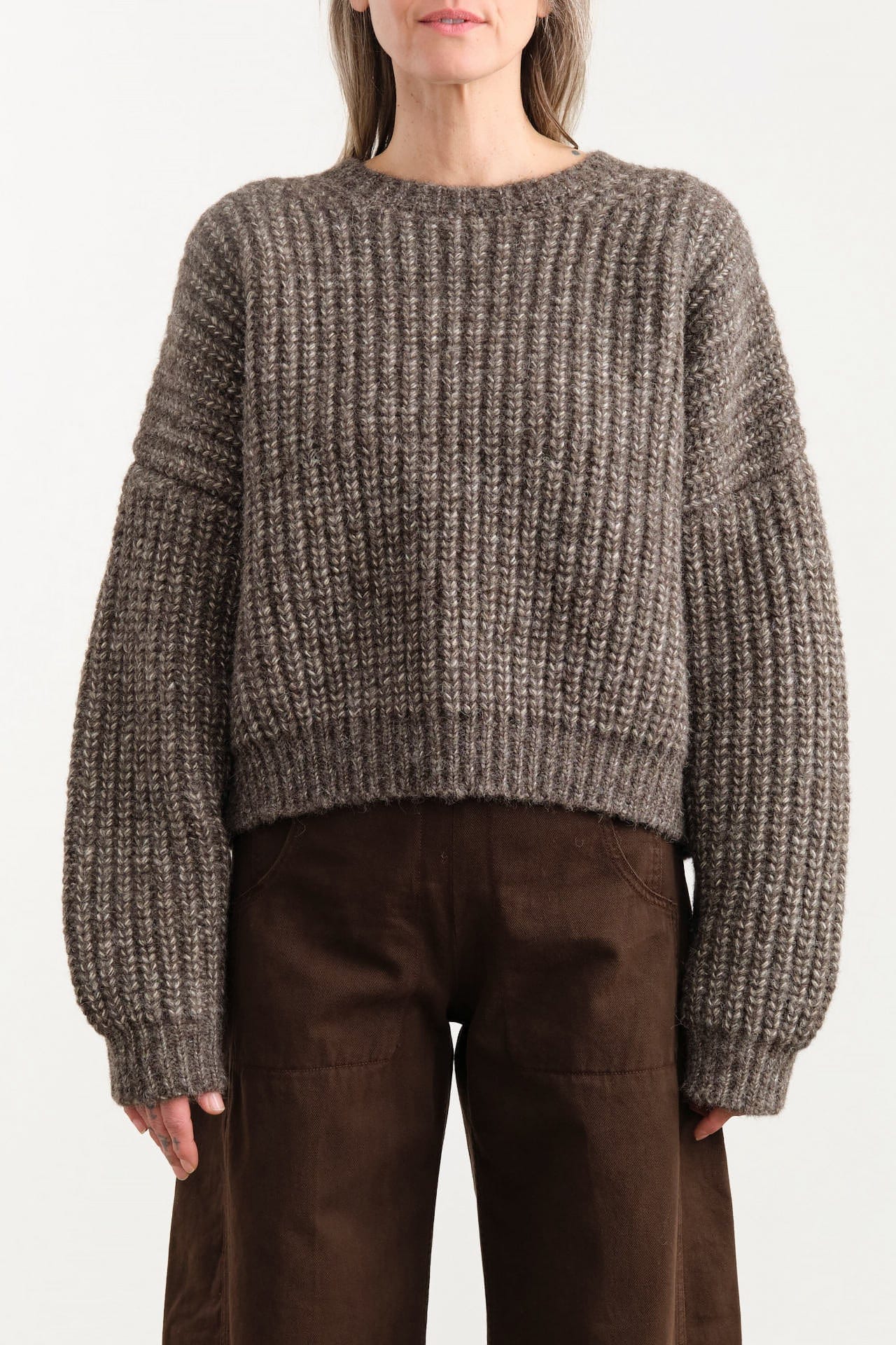 Shaina Mote Apparel Womens Sweaters Classic Crewneck Sweater in Dusk