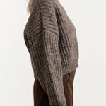 Shaina Mote Apparel Womens Sweaters Classic Crewneck Sweater in Dusk