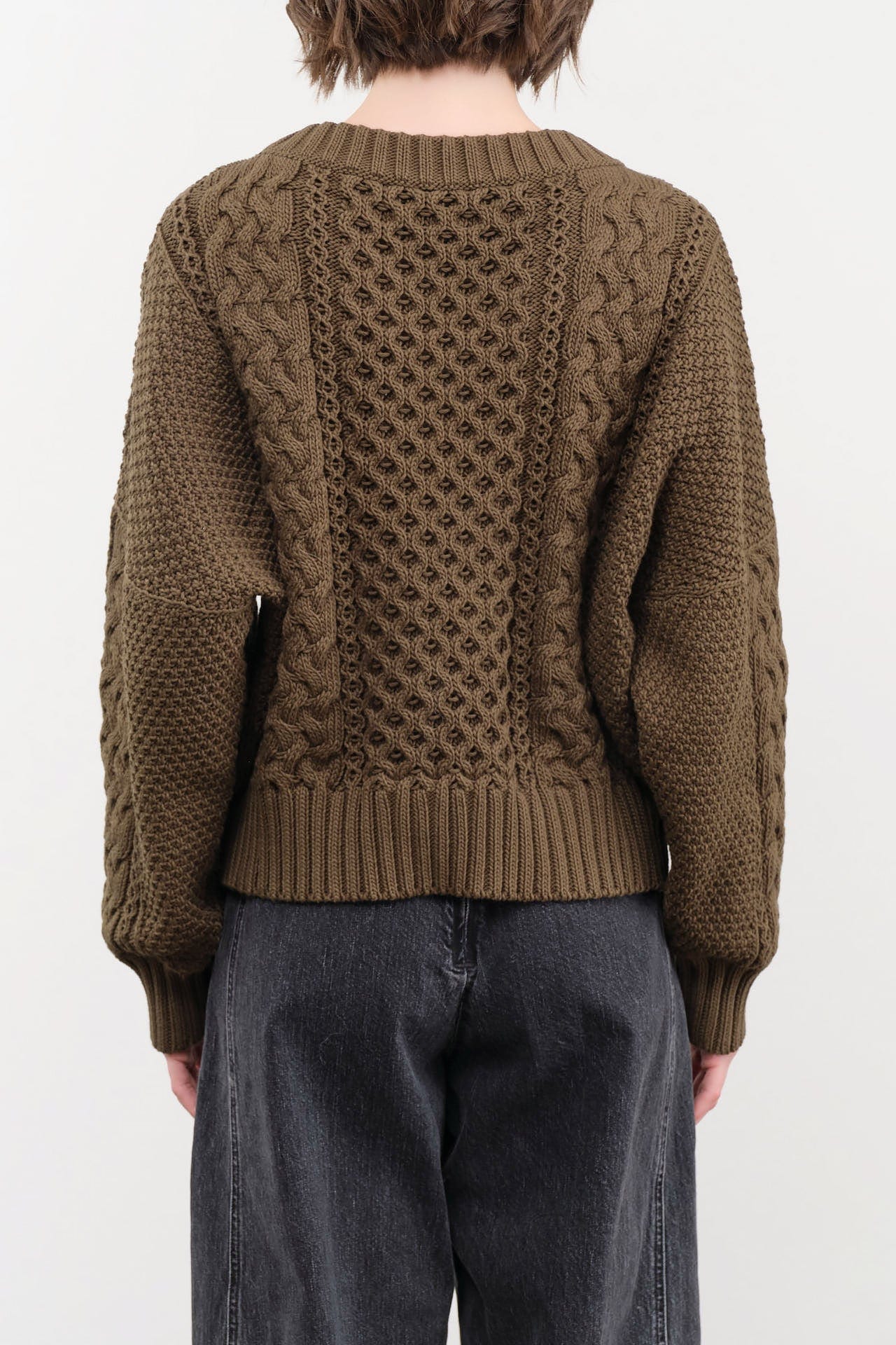 Shaina Mote Apparel Womens Sweaters Fisherman Sweater in Umber