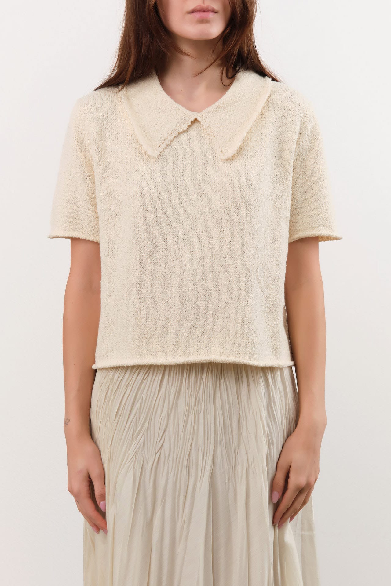 Shaina Mote Apparel Womens Blouses Lace Collar Tee
