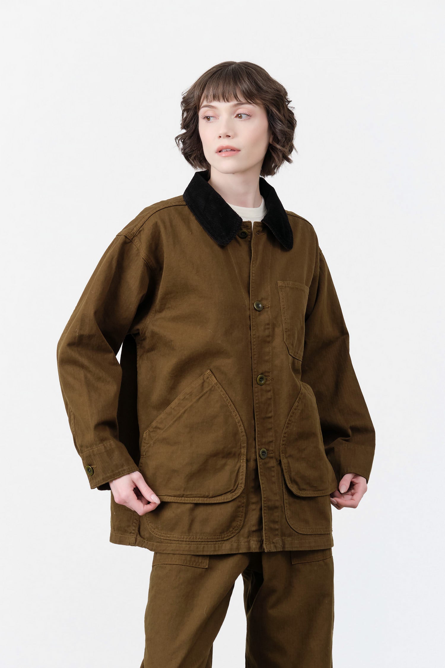 Shaina Mote Painter Coat in Dark Olive