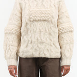 Patchwork Crewneck by Shaina Mote in Ivory