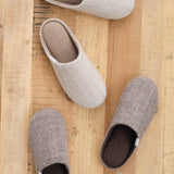 ABE Sangyo Accessories Slippers Shetland Wool Lined House Shoe in Beige