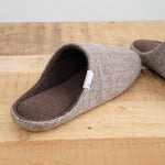 ABE Sangyo Accessories Slippers Shetland Wool Lined House Shoe in Brown