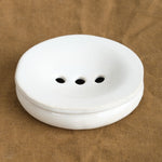 Sin Ceramics Peb Soap Dish in Glossy White 