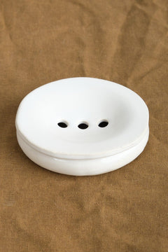 Virginia Sin Home Bath Accessories Peb Soap Dish Glossy White / 4.5" L X 3.75" W X 1" H
