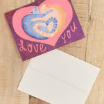 Small Adventure Craft Stationery Cuddling Cats Card