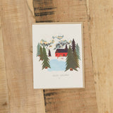 Small Adventure Craft Stationery Mountain Home Christmas Card