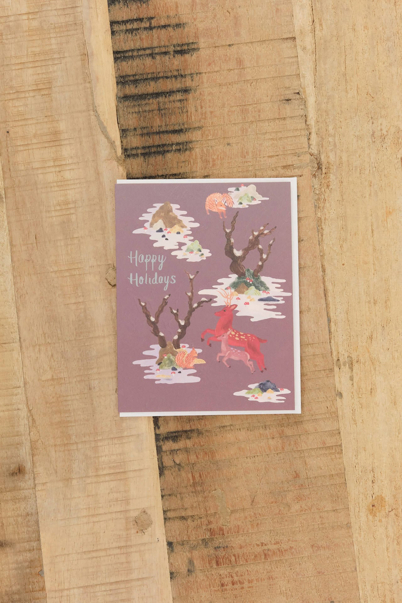 Small Adventure Craft Stationery Winter Toile Card
