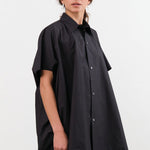 Sofie D'Hoore Apparel Womens Blouses Balder Wide Short Sleeve Shirt in Black