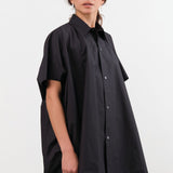 Sofie D'Hoore Apparel Womens Blouses Balder Wide Short Sleeve Shirt in Black