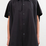 Sofie D'Hoore Apparel Womens Blouses Balder Wide Short Sleeve Shirt in Black