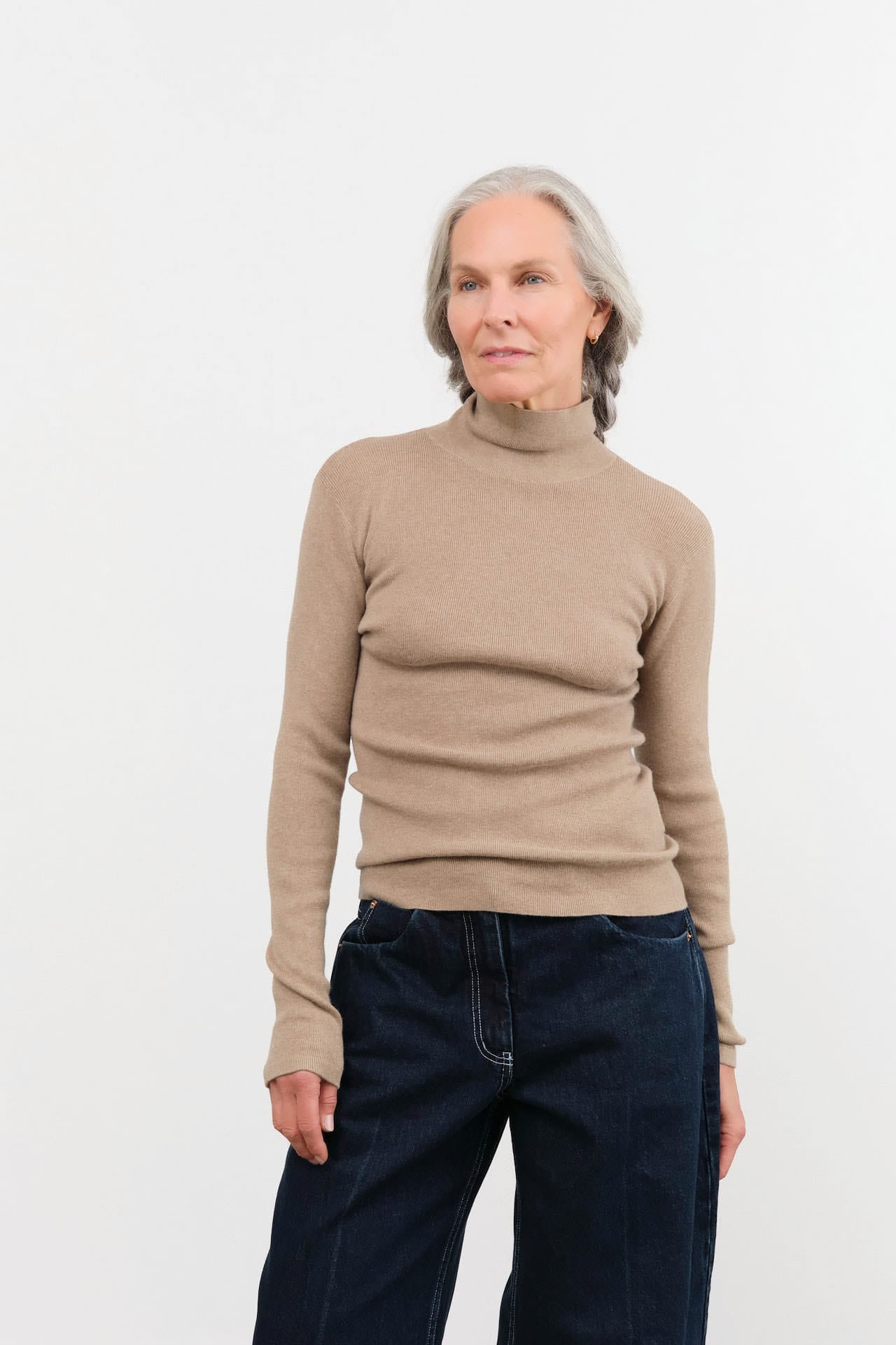 Sofie D'Hoore Apparel Womens Sweaters Malika High Neck Rib Pullover