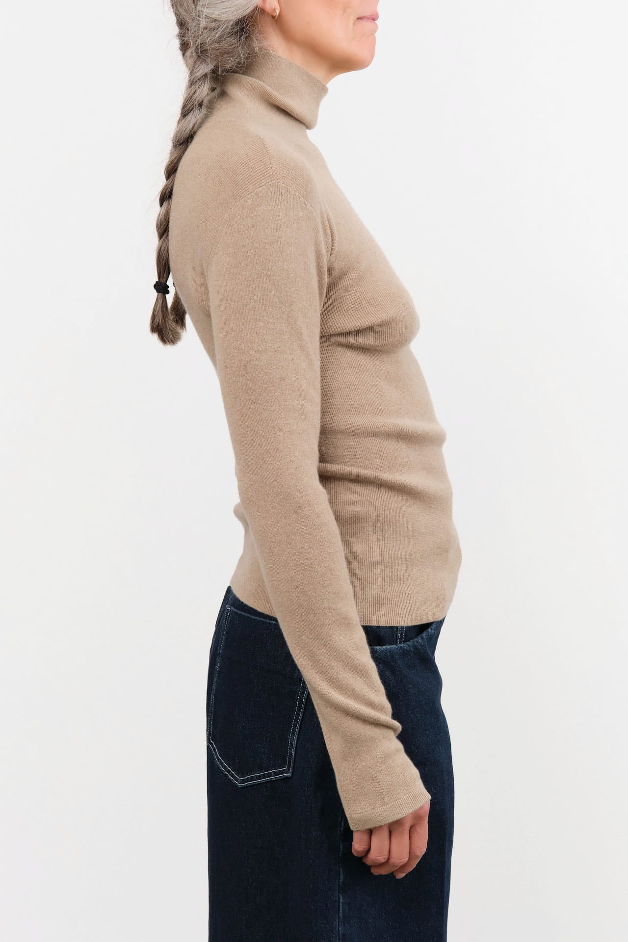 Sofie D'Hoore Apparel Womens Sweaters Malika High Neck Rib Pullover