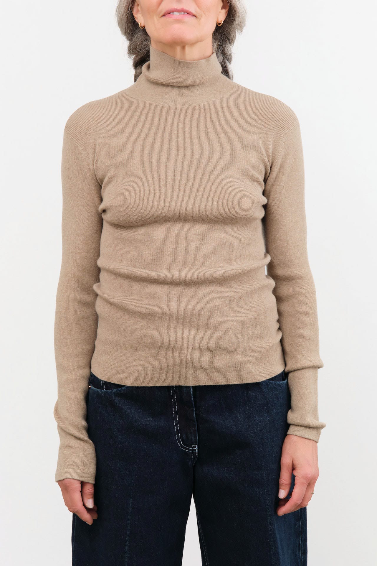 Sofie D'Hoore Apparel Womens Sweaters Malika High Neck Rib Pullover