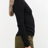 Sofie D'Hoore Apparel Womens Sweaters Minerva Rib Pullover in Black