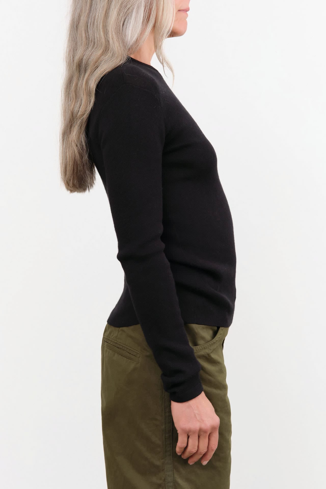 Sofie D'Hoore Apparel Womens Sweaters Minerva Rib Pullover in Black