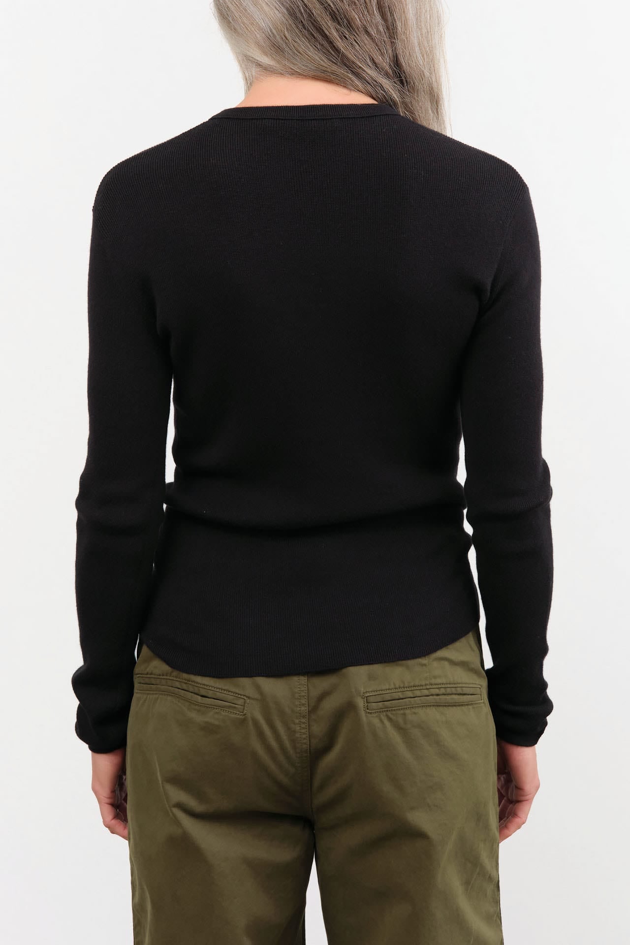 Sofie D'Hoore Apparel Womens Sweaters Minerva Rib Pullover in Black